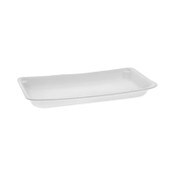 Pactiv Evergreen Supermarket Tray, #10P, 10.75 x 5.5 x 1.2, White, Foam, 400/Carton Item: PCT51P110P