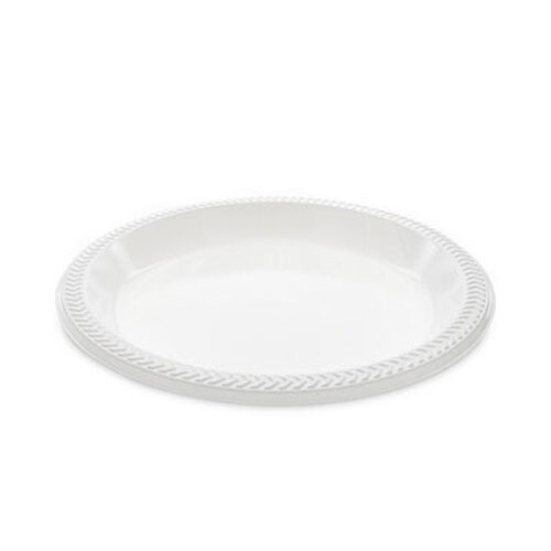 Pactiv Evergreen Meadoware Impact Plastic Dinnerware, Plate, 10.25" dia, White, 500/Carton Item: PCTMI10
