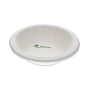Pactiv Evergreen EarthChoice Pressware Compostable Dinnerware, Bowl, 12 oz, White, 750/Carton Item: PCTPSB12EC