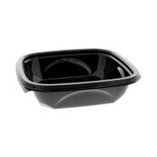 Pactiv Evergreen EarthChoice Square Recycled Bowl, 24 oz, 7 x 7 x 1.52, Black, Plastic, 300/Carton Item: PCTSAB0724