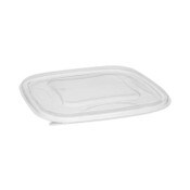 Pactiv Evergreen EarthChoice Square Recycled Bowl Flat Lid, 7.38 x 7.38 x 0.26, Clear, Plastic, 300/Carton Item: PCTSACLF07