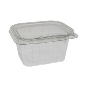 Pactiv Evergreen EarthChoice Tamper Evident Recycled Hinged Lid Deli Container, 16 oz, 5.38 x 4.5 x 2.63, Clear, Plastic, 304/Carton Item: PCTTEHL5X416