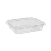Pactiv Evergreen EarthChoice Tamper Evident Recycled Hinged Lid Deli Container, 16 oz, 7.25 x 6.38 x 1, Clear, Plastic, 240/Carton Item: PCTTEHL7X616S