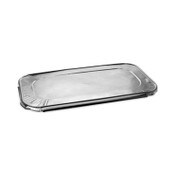 Pactiv Evergreen Aluminum Steam Table Pan Lid, Fits One-Third Size Pan, 0.5" Deep, 6.19 x 12.31, 200/Carton Item: PCTY116225