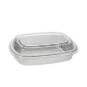 Pactiv Evergreen Classic Carry-Out Container, 46 oz, 9.75 x 7.75 x 1.75, Silver, Aluminum, 50/Carton Item: PCTY6710PWPSFG