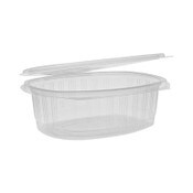 Pactiv Evergreen EarthChoice Recycled PET Hinged Container, 48 oz, 8.88 x 7.25 x 2.94, Clear, Plastic, 190/Carton Item: PCTYCA910480000