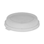 Pactiv Evergreen ClearView Dome-Style Lid with Tabs, Fluted, 8.88 x 8.88 x 0.75, Clear, Plastic, 504/Carton Item: PCTYCI800120000