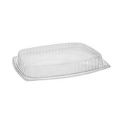 Pactiv Evergreen Showcase Deli Container Lid, Dome Lid For 3-Compartment 48/64 oz Containers, 9 x 7.4 x 1, Clear, Plastic, 220/Carton Item: PCTYCI853010000