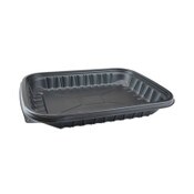 Pactiv Evergreen EarthChoice Entree2Go Takeout Container, 48 oz, 11.75 x 8.75 x 1.61, Black, Plastic, 200/Carton Item: PCTYCNB12X94800