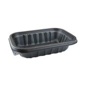 Pactiv Evergreen EarthChoice Entree2Go Takeout Container, 24 oz, 8.66 x 5.75 x 1.97, Black, Plastic, 300/Carton Item: PCTYCNB9X624000