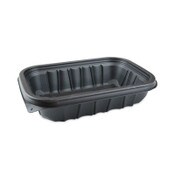 Pactiv Evergreen EarthChoice Entree2Go Takeout Container, 32 oz, 8.66 x 5.75 x 2.72, Black, Plastic, 300/Carton Item: PCTYCNB9X632000