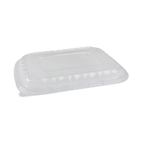 Pactiv Evergreen EarthChoice Entree2Go Takeout Container Vented Lid, 11.75 x 8.75 x 0.98, Clear, Plastic, 200/Carton Item: PCTYCNV12X9PPDL