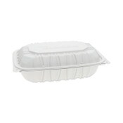Pactiv Evergreen EarthChoice Vented Microwavable MFPP Hinged Lid Container, 9 x 6 x 2.75, White, Plastic, 170/Carton Item: PCTYCNW0207