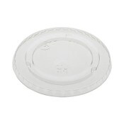 Pactiv Evergreen EarthChoice Strawless RPET Lid, Flat Lid, Fits 9 oz to 20 oz "A" Cups, Clear 1,020/Carton Item: PCTYLP20CNH