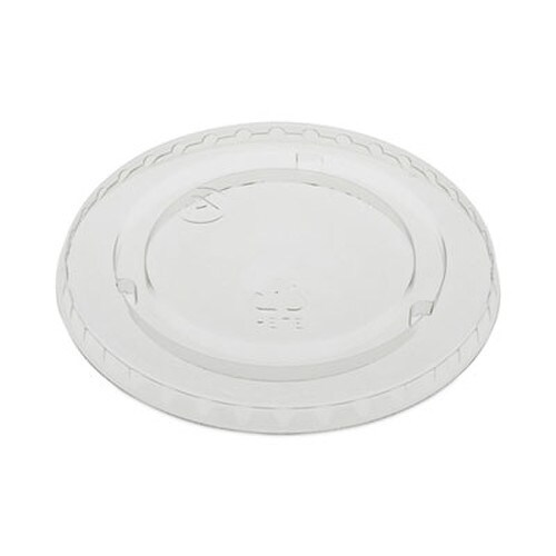Pactiv Evergreen EarthChoice Strawless RPET Lid, Flat Lid, Fits 9 oz to 20 oz "A" Cups, Clear 1,020/Carton Item: PCTYLP20CNH