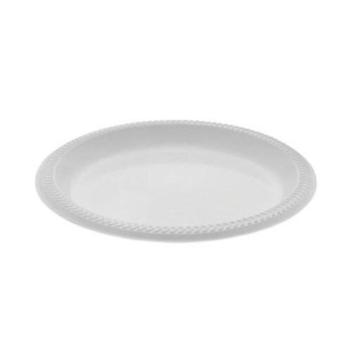 Pactiv Evergreen Meadoware Impact Plastic Dinnerware, Plate, 8.88" dia, White, 400/Carton Item: PCTYMI9