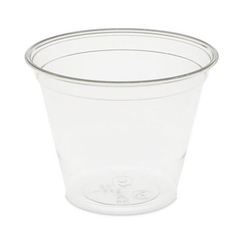 Pactiv Evergreen EarthChoice Recycled Clear Plastic Cold Cups, 9 oz, Clear, 975/Carton Item: PCTYP9C