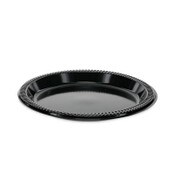 Pactiv Evergreen Prairieware Impact Plastic Dinnerware, Plate, 8.88" dia, Black, 400/Carton Item: PCTYPI9E