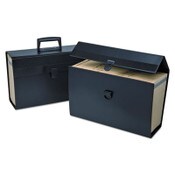 Pendaflex® Letter/Legal Expanding Organizer, 15" Expansion, 19 Sections, Buckle Closure, 1/5-Cut Tabs, Legal Size, Black Item: PFX01156