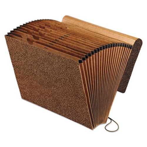 Pendaflex® All Purpose Expanding File, 2" Expansion, 21 Sections, Elastic Cord Closure, 2/5-Cut Tabs, Letter Size, Red Fiber Item: PFX01365
