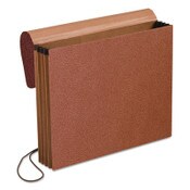 Pendaflex® Standard Expanding Wallet with Fiber Gussets, 3.5" Expansion, 1 Section, Elastic Cord Closure, Letter Size, Red Fiber Item: PFX1053ELOX