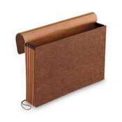 Pendaflex® Standard Expanding Wallet with Fiber Gussets, 5.25" Expansion, 1 Section, Elastic Cord Closure, Legal Size, Red Fiber Item: PFX1076GLOX