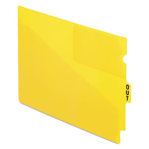 Pendaflex® Colored Poly Out Guides with Center Tab, 1/3-Cut End Tab, Out, 8.5 x 11, Yellow, 50/Box Item: PFX13544