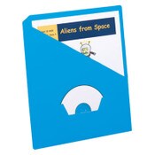Pendaflex® Slash Pocket Project Folders, 3-Hole Punched, Straight Tab, Letter Size, Blue, 25/Pack Item: PFX32902