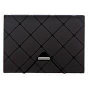 Pendaflex® Poly Expanding File, 1.5" Expansion, 13 Sections, Cord/Hook Closure, 1/12-Cut Tabs, Letter Size, Black Item: PFX39624BLA