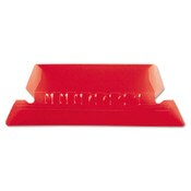 Pendaflex® Transparent Colored Tabs For Hanging File Folders, 1/5-Cut, Red, 2" Wide, 25/Pack Item: PFX42RED