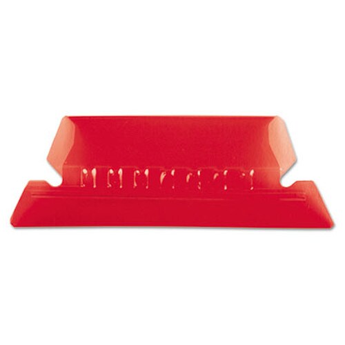 Pendaflex® Transparent Colored Tabs For Hanging File Folders, 1/5-Cut, Red, 2" Wide, 25/Pack Item: PFX42RED