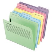 Pendaflex® Printed Notes Fastener Folder, 1 Fastener, Letter Size, Assorted Colors, 30/Pack Item: PFX45270