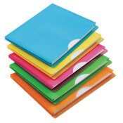 Pendaflex® Glow Poly File Jacket, Straight Tab, Letter Size, Assorted Colors, 5/Pack Item: PFX50992