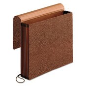 Pendaflex® Premium Reinforced Expanding Wallet, 5.25" Expansion, 1 Section, Elastic Cord Closure, Letter Size, Red Fiber Item: PFX60545
