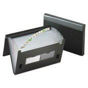 Pendaflex® 13-Pocket File, 4" Expansion, 13 Sections, Hook/Loop Closure, 1/12-Cut Tabs, Letter Size, Black Item: PFX82011