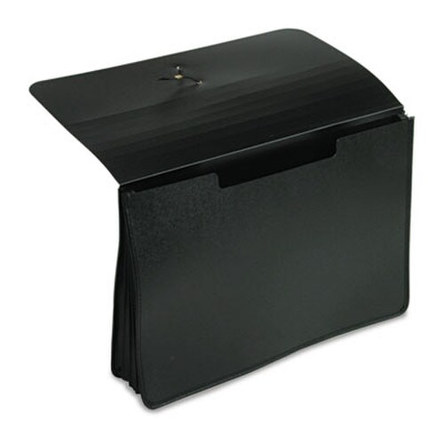 Pendaflex® Expanding Portfolio, 5.25" Expansion, 1 Section, Elastic Cord Closure, Legal Size, Black Item: PFX82014