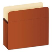 Pendaflex® Earthwise by Pendaflex Recycled File Pockets, 3.5" Expansion, Letter Size, Red Fiber Item: PFXE1524E