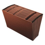 Pendaflex® Earthwise by Pendaflex Recycled Indexed Expanding File, 21 Sections, 1/21-Cut Tabs, Legal Size, Red Fiber Item: PFXER19A