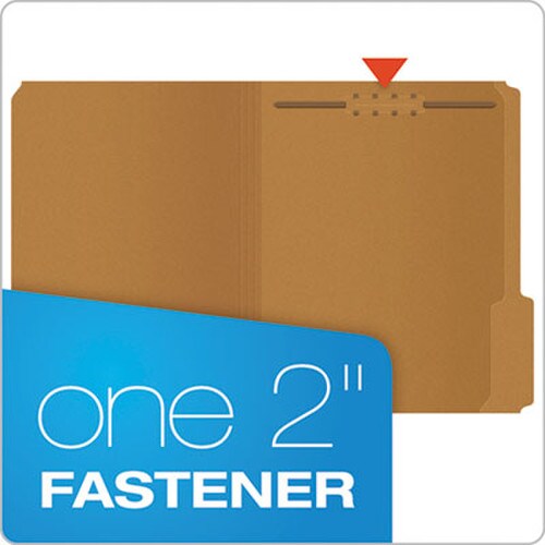 Pendaflex® Kraft Fastener Folders, 1/3-Cut Tabs, 1 Fastener, Letter Size, Kraft Exterior, 50/Box Item: PFXFK211
