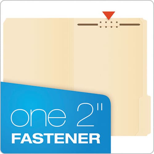 Pendaflex® Manila Fastener Folders, 1/3-Cut Tabs, 1 Fastener, Legal Size, Manila Exterior, 50/Box Item: PFXFM310