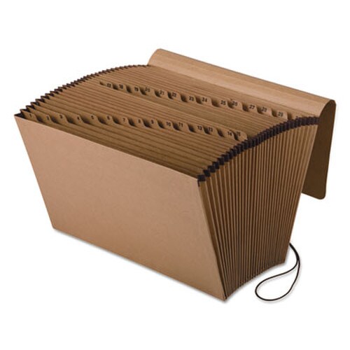 Pendaflex® Kraft Indexed Expanding File, 31 Sections, Elastic Cord Closure, 1/15-Cut Tabs, Legal Size, Brown Item: PFXK19DOX