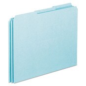 Pendaflex® Blank Top Tab File Guides, 1/3-Cut Top Tab, Blank, 8.5 x 11, Blue, 100/Box Item: PFXPN203