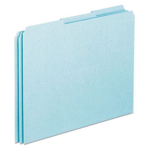 Pendaflex® Blank Top Tab File Guides, 1/3-Cut Top Tab, Blank, 8.5 x 11, Blue, 100/Box Item: PFXPN203