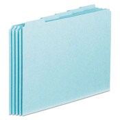 Pendaflex® Blank Top Tab File Guides, 1/5-Cut Top Tab, Blank, 8.5 x 11, Blue, 100/Box Item: PFXPN205