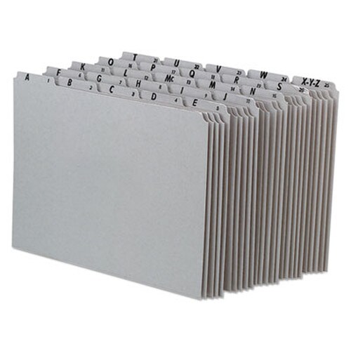 Pendaflex® Top Tab A-Z File Guides, 1/5-Cut Top Tab, A to Z, 8.5 x 11, Gray, 25/Set Item: PFXPN925
