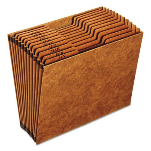 Pendaflex® Heavy-Duty Open-Top Expanding Stadium File, 12 Sections, 1/3-Cut Tabs, Letter Size, Redrope Item: PFXR217MHD