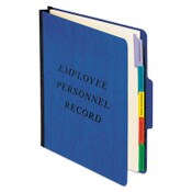 Pendaflex® Vertical-Style Personnel Folders, 2" Expansion, 5 Dividers, 2 Fasteners, Letter Size, Blue Exterior Item: PFXSER1BL