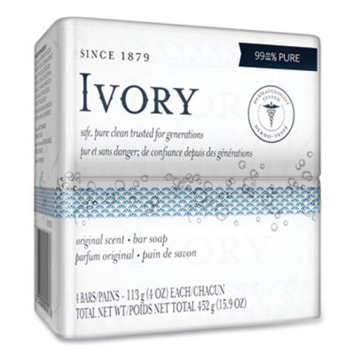 Ivory® Bar Soap, Original Scent, 4 oz, 4/Pack, 18 Packs/Carton Item: PGC82757