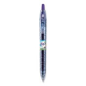 Pilot® B2P Bottle-2-Pen Recycled Gel Pen, Retractable, Fine 0.7 mm, Purple Ink, Translucent Blue Barrel Item: PIL31622