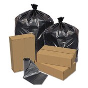 Pitt Plastics Eco Strong Can Liners, 45 gal, 1.5 mil, 40" x 46", Black, 100/Carton Item: PITEC404615K